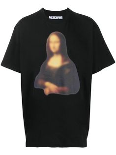 Off-White футболка с принтом Blurred Monalisa