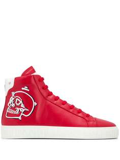 Philipp Plein высокие кеды с вышивкой Skull