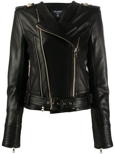 Balmain байкерская куртка на молнии