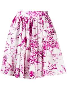 MSGM расклешенная юбка с абстрактным принтом