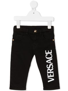 Versace Kids джинсы прямого кроя с логотипом