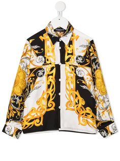 Young Versace рубашка с длинными рукавами и принтом