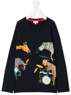 Paul Smith Junior топ с длинными рукавами и графичным принтом