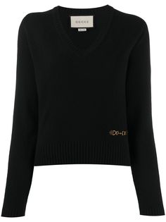 Gucci кашемировый джемпер с пряжкой Horsebit