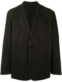 Yohji Yamamoto Pre-Owned пиджак с контрастной строчкой