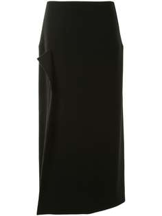 Yohji Yamamoto Pre-Owned юбка миди с клапаном