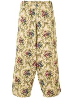 Yohji Yamamoto Pre-Owned брюки свободного кроя с цветочным узором