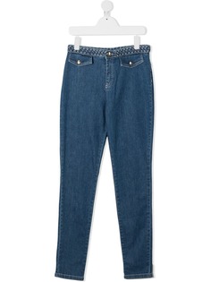 Chloé Kids джинсы скинни с плетением