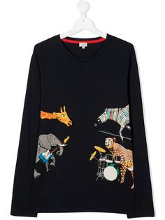 Paul Smith Junior топ с длинными рукавами и графичным принтом