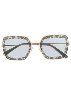 Dolce & Gabbana Eyewear солнцезащитные очки в квадратной оправе с кружевным узором