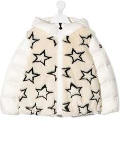 Moncler Kids пуховик Lady с искусственным мехом