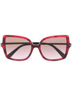 Valentino Eyewear солнцезащитные очки в массивной оправе