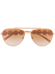 Versace Eyewear солнцезащитные очки-авиаторы в массивной оправе