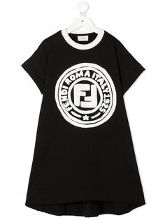Fendi Kids платье-футболка с принтом