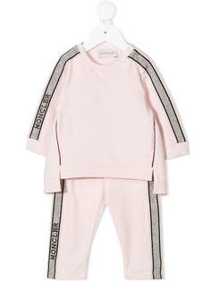 Moncler Enfant спортивный костюм с вышитым логотипом