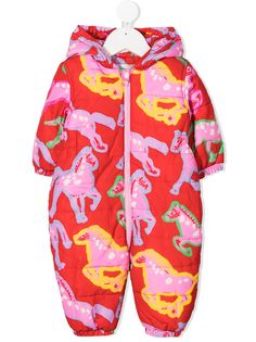 Stella McCartney Kids пуховик с принтом