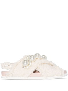 Simone Rocha сандалии с ремешком на пятке и искусственным жемчугом