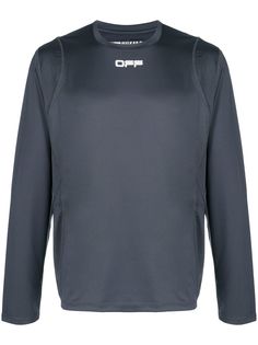 Off-White футболка с длинными рукавами и логотипом