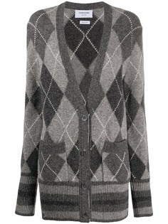 Thom Browne кардиган оверсайз с узором аргайл