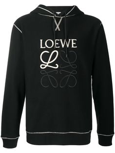 LOEWE толстовка с вышитым логотипом и контрастной строчкой