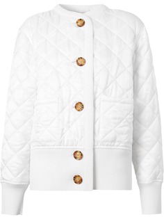 Burberry стеганая куртка с жаккардовым логотипом