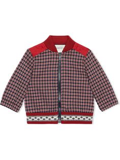 Gucci Kids куртка в ломаную клетку
