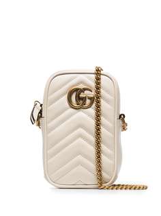Gucci маленькая сумка-мессенджер GG Marmont с ремнем через плечо