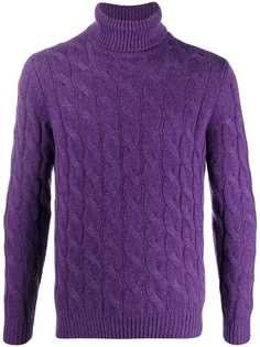 Lardini свитер фактурной вязки с высоким воротником