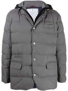 Brunello Cucinelli пуховик на кнопках