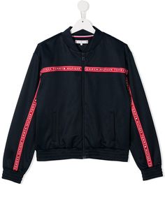 Tommy Hilfiger Junior куртка-бомбер с контрастными полосками и логотипом