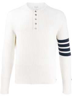 Thom Browne фактурный джемпер с полосками 4-Bar