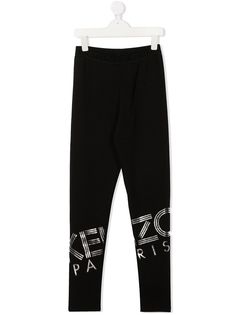 Kenzo Kids легинсы с логотипом металлик