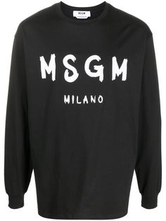 MSGM футболка с длинными рукавами и логотипом