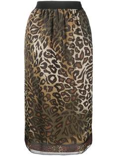 Luisa Cerano юбка с завышенной талией и леопардовым принтом