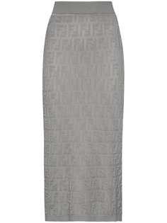 Fendi юбка миди с завышенной талией
