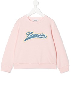 LANVIN Enfant толстовка с вышитым логотипом
