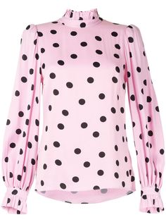 Rebecca Vallance блузка Mattel в горох с открытой спиной