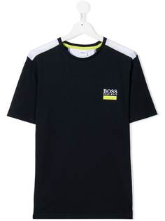 BOSS Kidswear футболка с вышитым логотипом