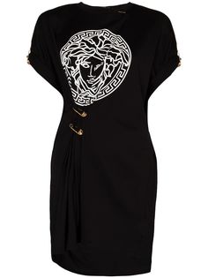 Versace платье-футболка с декором Medusa