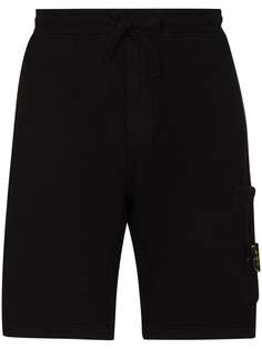 Stone Island спортивные шорты с нашивкой-логотипом