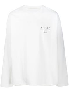 Jil Sander футболка с длинными рукавами и аппликацией