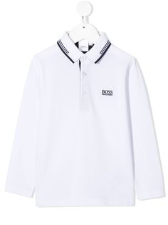 BOSS Kidswear рубашка поло с контрастной отделкой