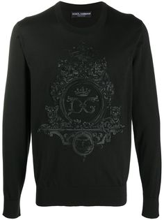 Dolce & Gabbana пуловер с вышитым логотипом