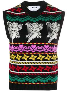 MSGM трикотажный топ без рукавов
