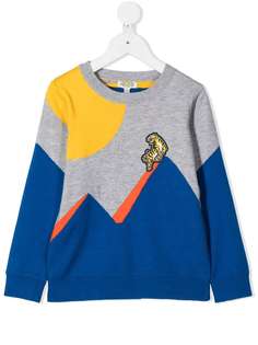 Kenzo Kids джемпер в стиле колор-блок с нашивкой-логотипом