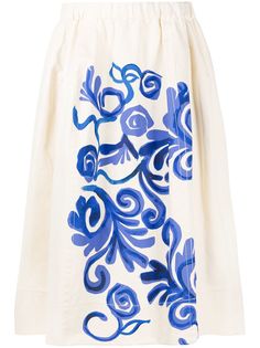 Marni юбка с принтом и завышенной талией