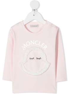 Moncler Enfant футболка с круглым вырезом и логотипом