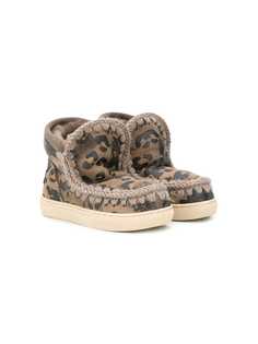 Mou Kids ботинки с леопардовым принтом