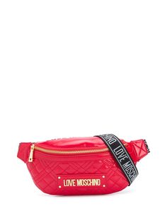 Love Moschino стеганая поясная сумка с логотипом