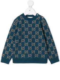 Gucci Kids джемпер с узором GG Supreme